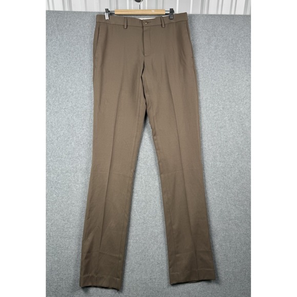 APT.9 Dress Pants Mens 32x38 Khaki Brown Extra Slim Easy Care Office Work NEW - Picture 1 of 7